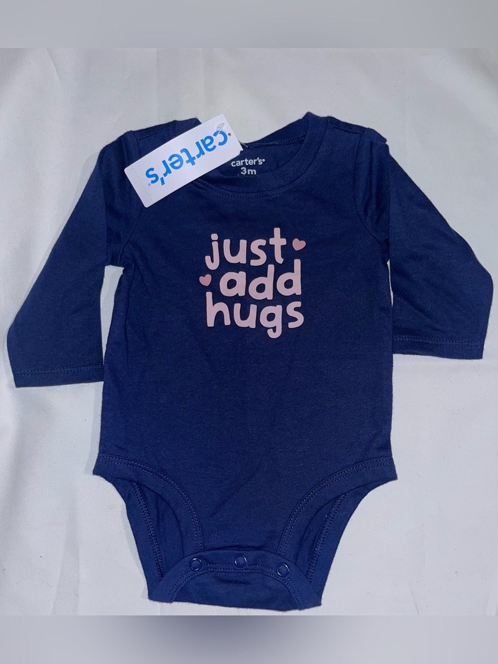 Carter's Just a Girl Who Loves Hugs Onesie NWT 3M